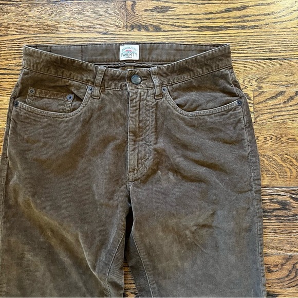 Faherty‎ Trousers Men's Brown Corduroy Pants Cotton Straight 5 Pocket 29x31 - Picture 3 of 10
